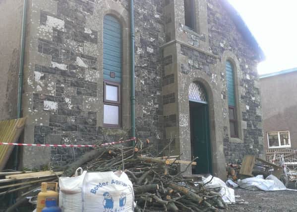 A man has died following a fire at the Old Village Hall building in Nenthorn, a few miles north of Kelso.
