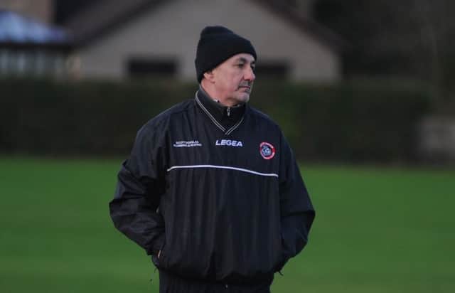Kelso United manager Tommy (Prof) Blaikie.