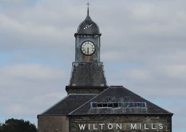 Wilton Mills clock tower in Commercial Road, Hawick.