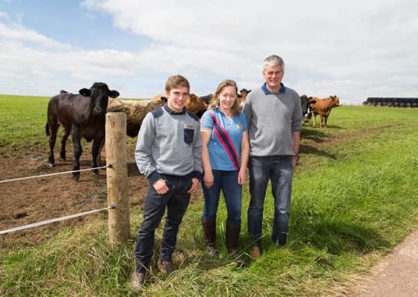 Stephen, Rhona and John Mitchell of (Rumbletonrig, one of the Scottish Governments new Climate Change Focus Farms.