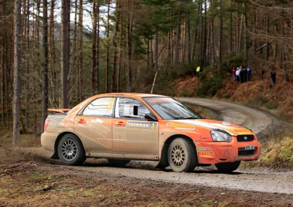 Jock Armstrong in action on this year's Snowman Rally.