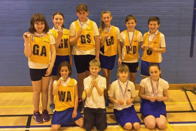 Runners-up in the Borders Small Schools Netball Competition, organised by Borders Sport and Leisure, Newtown Primary School.