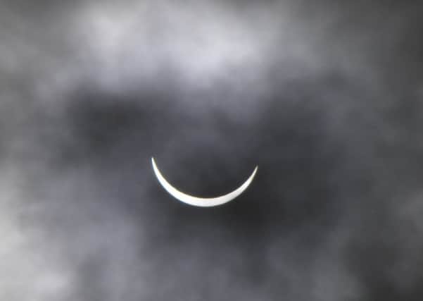 The unforgettable eclipse of the sun pictured over St Boswells in March.