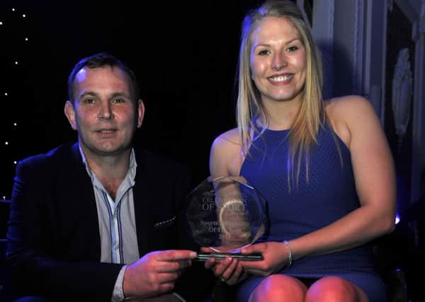 The 2015 Celebration of Sport Awards held at Peebles Hydro. Samantha Kinghorn wins the Sports Personality of the Year award.