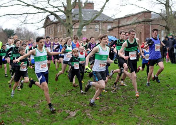 Juniors race at Paxton House as Norham running club host the Border Series Cross Country