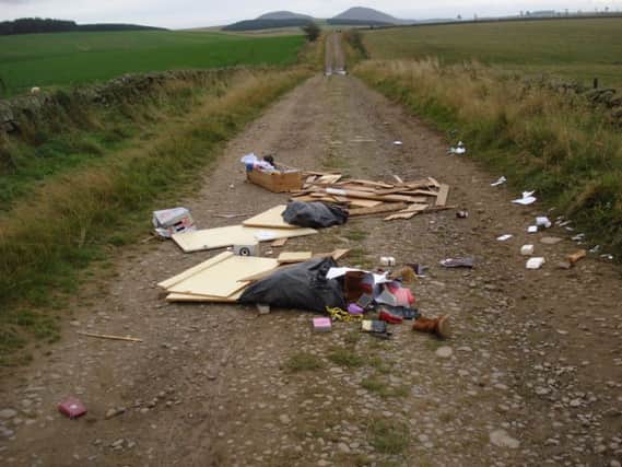 Fly tipping on the Southern Upland Way