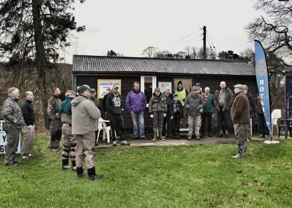 Anglers being briefed before the Scottish Rotary National Grayling Fishing Competition, run by Jedburgh Rotarians and held last Saturday on the River Teviot, began