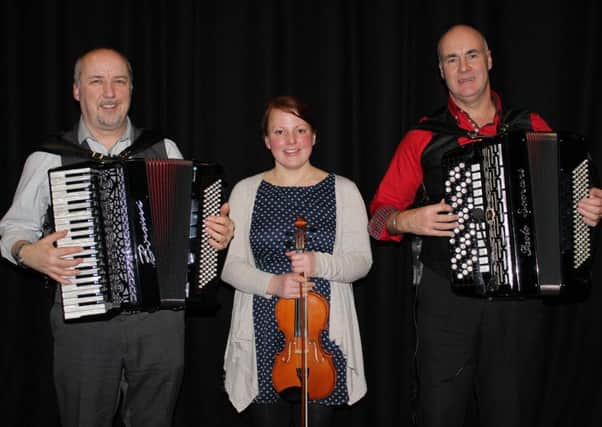 Blackthorne Ceilidh band, appearing at the Philip Laidler memorial concert in Cross Keys Hotel, Kelso, February 28 2016.