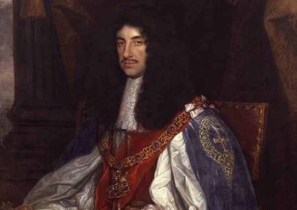 King Charles II in the robes of the Order of the Garter, painted by John Michael Wright