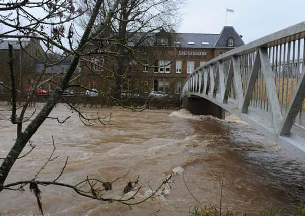 Rising Teviot level has put Hawick back on a flood warning