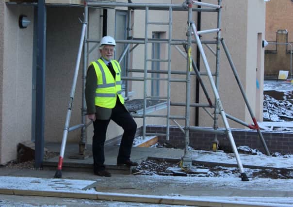 Simon Mountford on site at Stonefield in Hawick, where SBHA are building 44 new homes for rent.