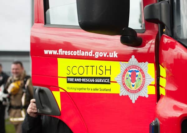 John Devlin. 27/03/15. GLASGOW. STOCK. Scottish Fire and Rescue Service. fire brigade, fire ,emergency service , 999 , rescue sevice , fire engine , flames.