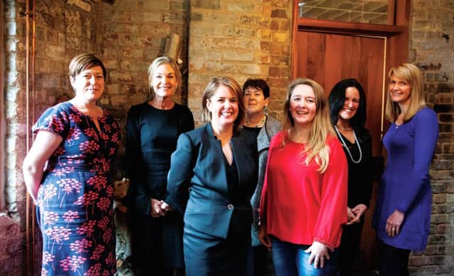 Female mentors: From left, Morag Hutchison, Issy Urquhart, Mandy Laurie, Polly Purvis, Morna Simpson, Nicola McGouldrick, Lesley Little.