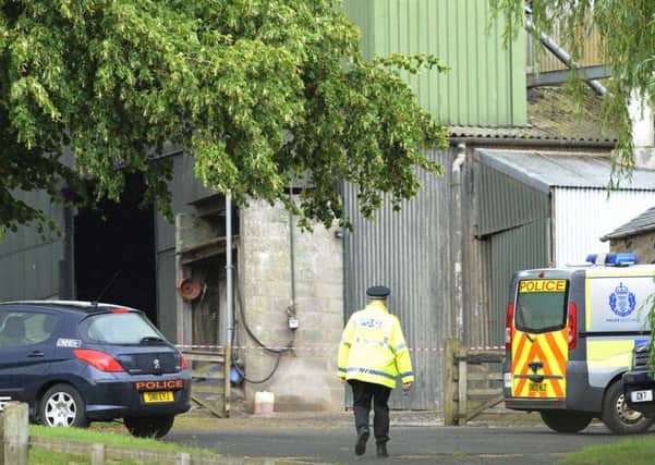 ***** NO BYLINE PLEASE ******

Farm Accident - 18 year old man dies.

Deanfoot Farm , near Denholm , Hawick , Scottish Borders 

Police and ambulance on the scene today.
An 18 year old man reportedly fell into a dryer / silo , and has died. 

Lothian and Borders police have a press statement ready to issue.