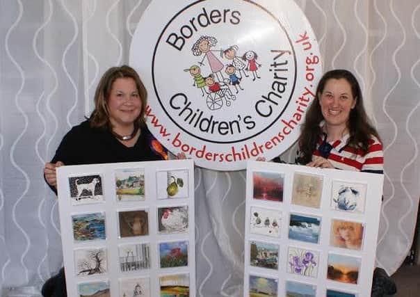 SBBN SBSR Art Fair Organiser, Denise Playfair, and BCC Secretary, Frances Fergusson with a selection of the donated artworks