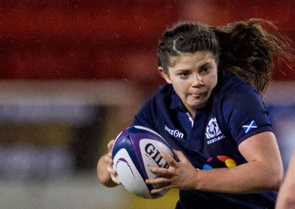 Lisa Thomson in action for Scotland