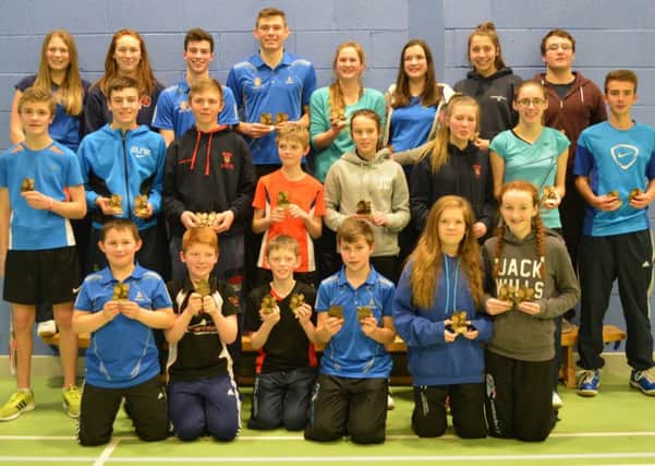 Trophy winners from the recent Borders Secondary Schools Badminton Championships