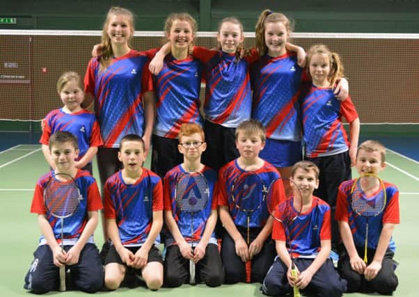 The Borders U12 junior badminton team who travelled to Tyneside Badminton Centre, Newcastle on Saturday, 6th February, 2016 to play in the annual Anglo-Scottish Invitational Tournament.