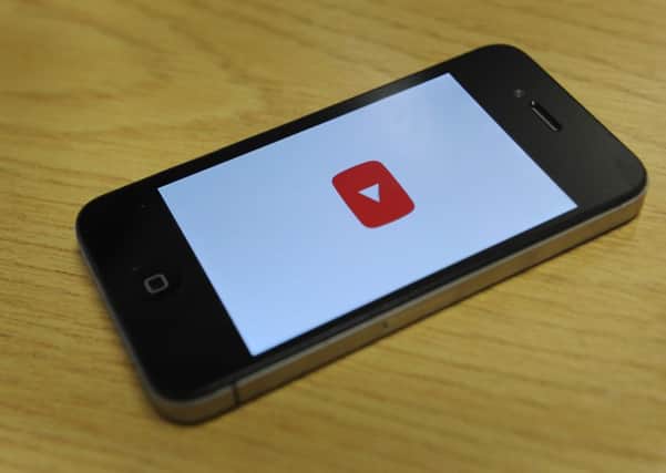 YouTube on a mobile phone