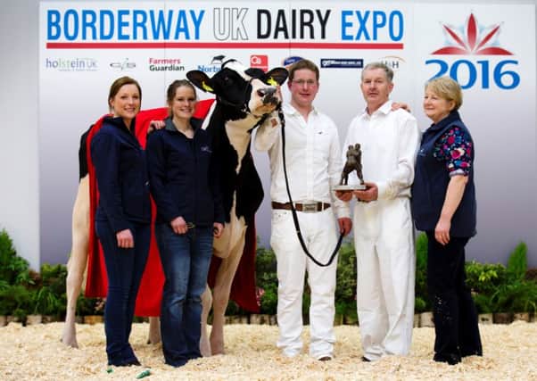 Champion of Champions Illens Atwood Australia with, left to right, Izzy Wright, Ann Laird, Colin Laird, Alister Laird and Cathleen Laird.