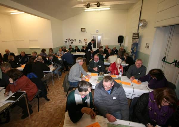 Hawick flood scheme meeting in January 2015.