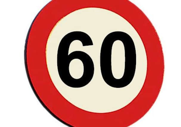 Speed sign 60. Speed road sign 60. Traffic sign 60.
