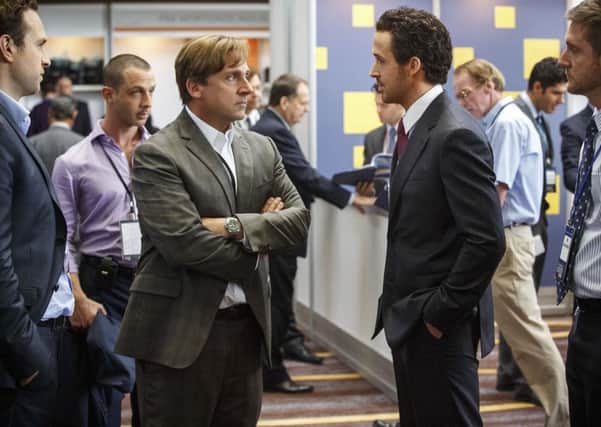 Big Short, The / The Big Short (2015) | Pers: Steve Carell, Ryan Gosling | Dir: Adam McKay | Ref: BIG167AB | Photo Credit: [ Plan B Entertainment/Regency Enterprises/Paramount / The Kobal Collection ] | Editorial use only related to cinema, television and personalities. Not for cover use, advertising or fictional works without specific prior agreement
