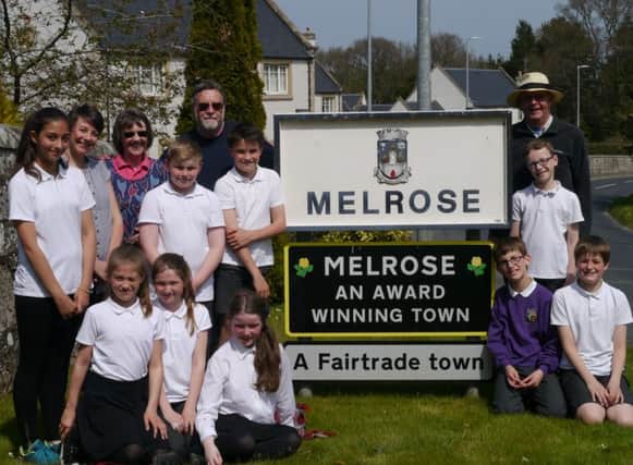 Members of the Melrose Primary School Fairtrade committee with teacher Rhea Kershaw and Fairtrade group members.