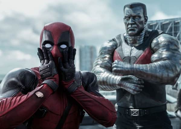 Deadpool (Ryan Reynolds) reacts to ColossusÃ¢Â¬" (voiced by Stefan Kapicic) threats.
