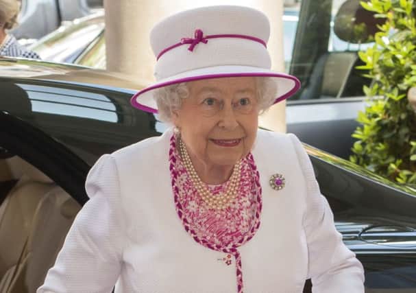 The Queen in London yesterday.