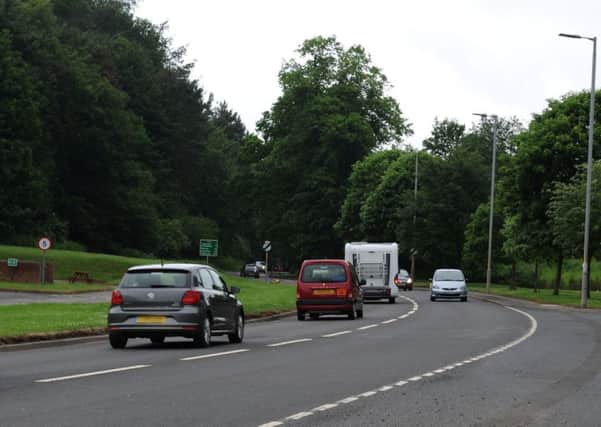 A68 leaving Jedburgh (looking northbound)