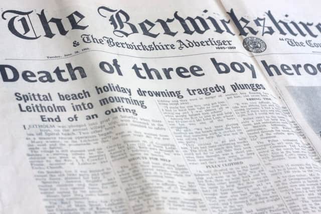 How thev Berwickshire News reported the tragedy.