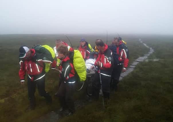 SBSR Mountain Rescue 70-year-old at the end of the Pennine Way.