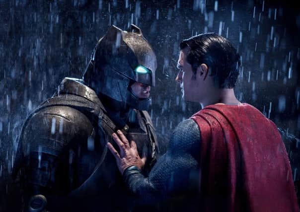 Batman vs Superman: Dawn of Justice starring Henry Cavill as Superman and Ben Affleck as Batman