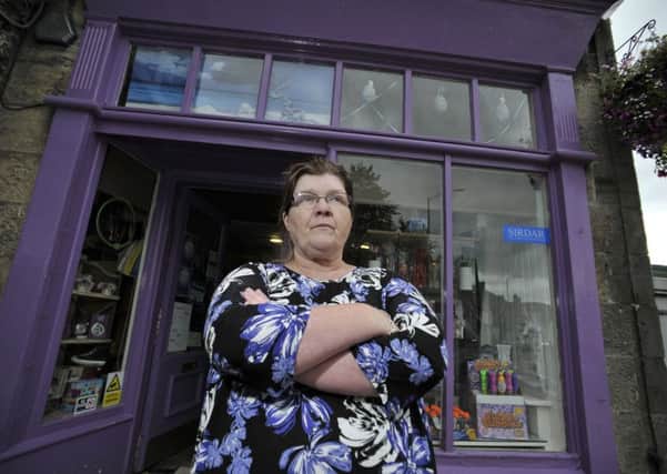 Martha Gibson owner of 'The Purple Shop' in Innerleithen.