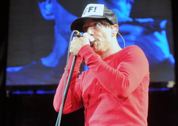 Red Hot Chili Peppers frontman Anthony Kiedis on stage in Sunderland in 2012.