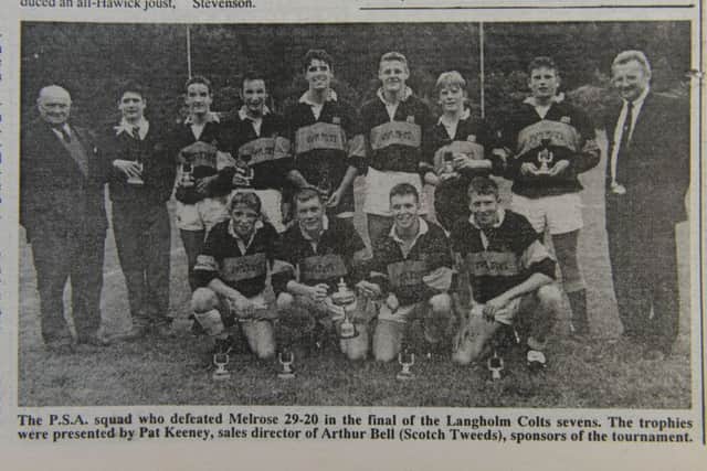 PSA squad in the Hawick News 1996