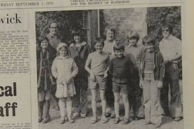 St Cuthberts Church Pathfinders on the front page of the Hawick News in 1976