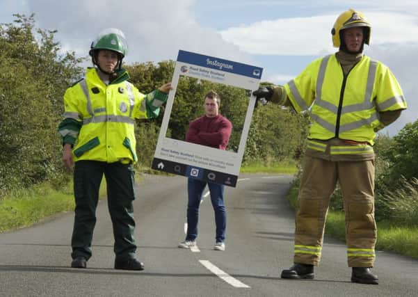 Scotland rugby player Stuart Hogg is supporting a road safety campaign.