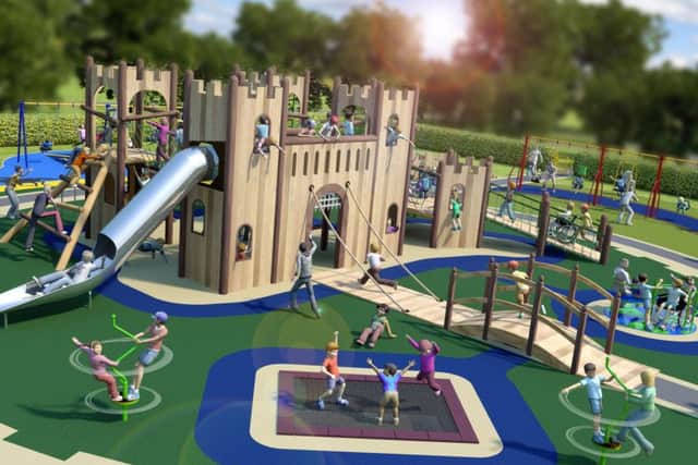How the play area at Hawick's Wilton Lodge Park will look.