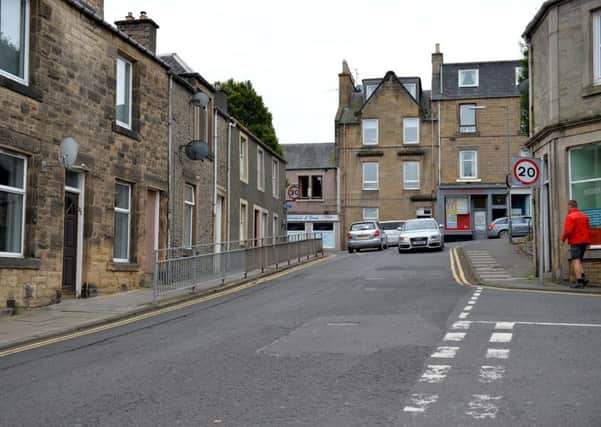 The Loan in Hawick, near to its junction with Beaconsfield Terrace.