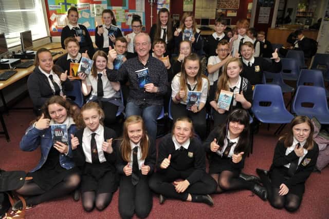 Teen author David Almond at Galashiels Academy in the Scottish Borders