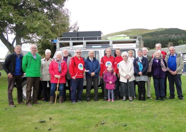 Romany Ramblers present a donation to the Borders Search and Rescue Unit