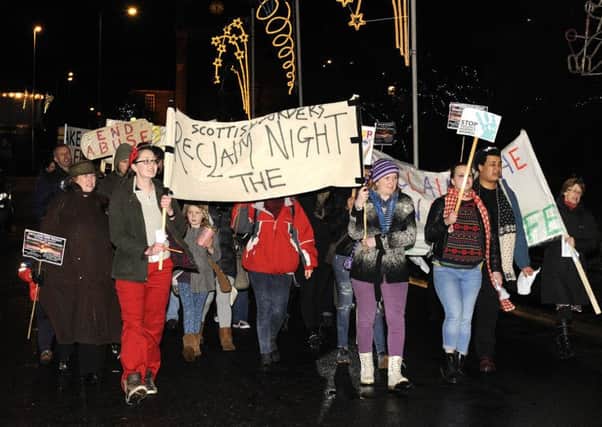 Reclaim the Night march in Galashiels last year.