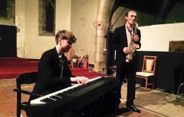 Piano and sax duo Jamie Lawson and Dominic Lodge