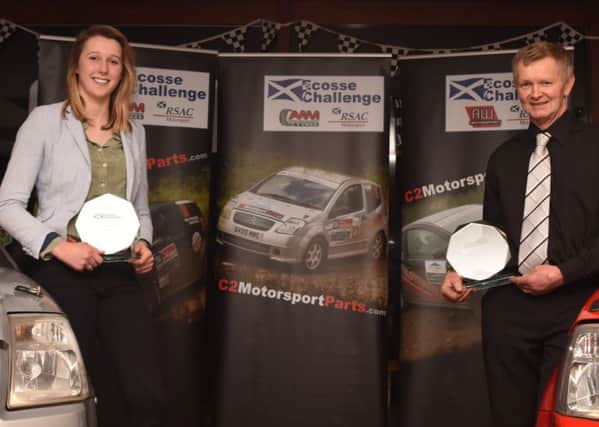 Gina Walker and David Martin with their Citroen C2 Ecosse Challenge Awards