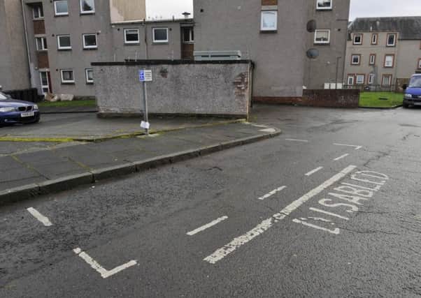 A disabled parking bay in Hawick's Wellfield Road.