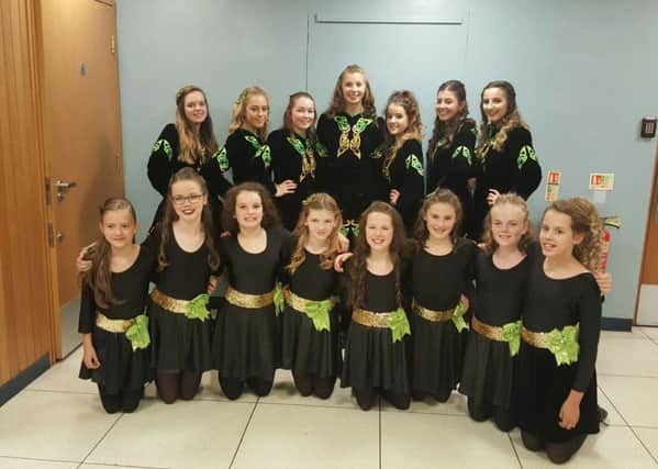 Dancers from the Galashiels-based Ward School of Irish Dance.