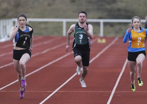 Emily Dagg of Jedburgh, left, seen in a previous event, took third place on Monday in Musselburgh's Ne'erday Sprint (picture by Neil Hanna)