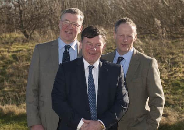 The current officeholder team at NFU Scotland - Allan Bowie, Rob Livesey and Andrew McCornich. All three are running for the presidency in January.
